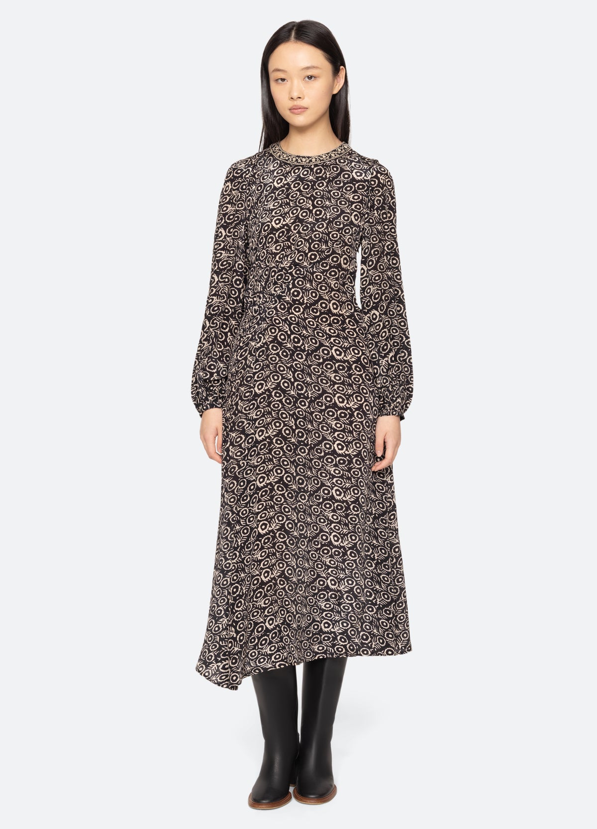 emmeline midi dress The Row Emmeline Short-Sleeve Silk Midi Dress, Black, Women's, 4, Cocktail & Party Wedding Guest Dresses Satin & Silk Dresses