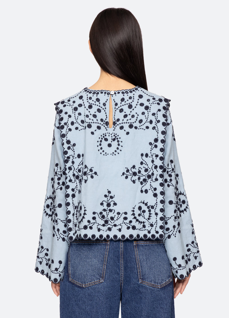 blue-frances top-back view - 2