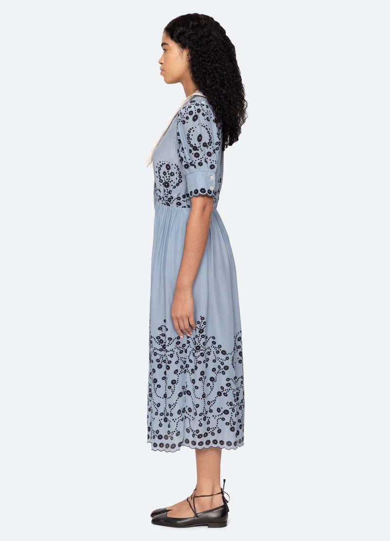 blue-frances dress-side view - 4