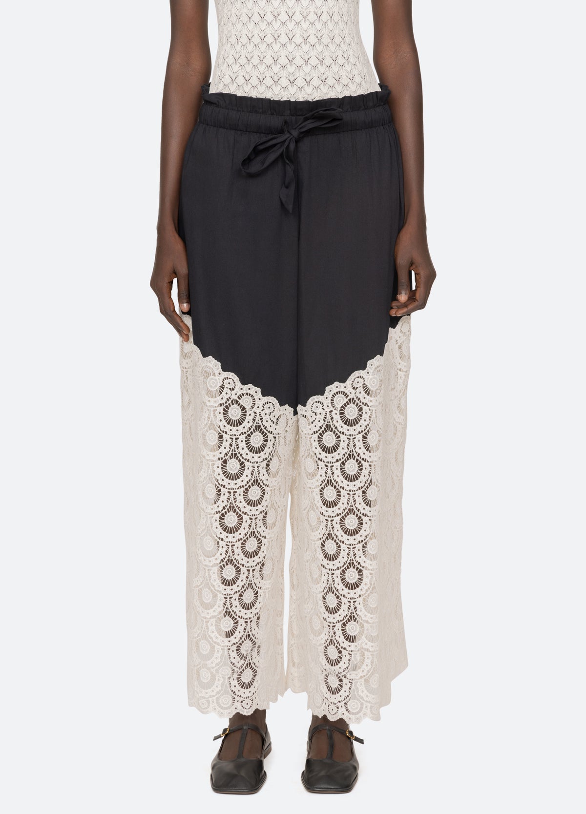 black-eliison pants-front view - 2