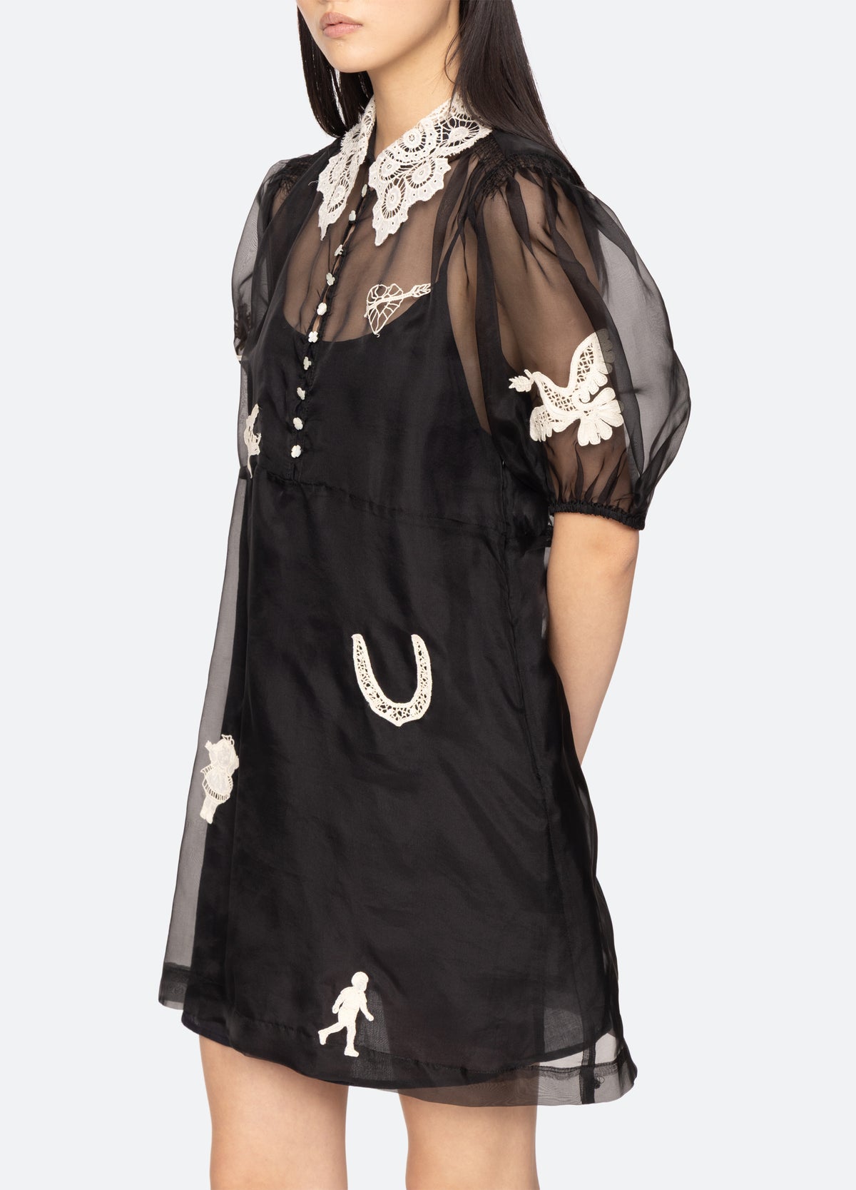 black-ellison mini dress-detail view - 8