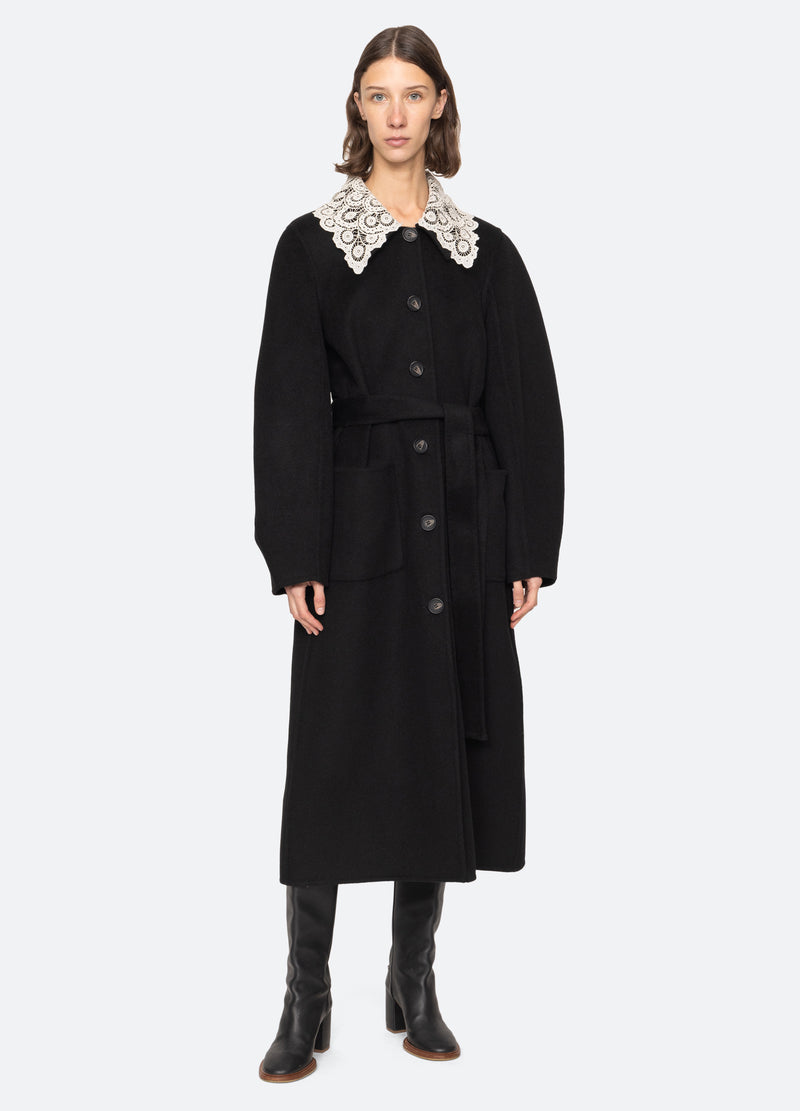 black-ellison coat-front view - 1