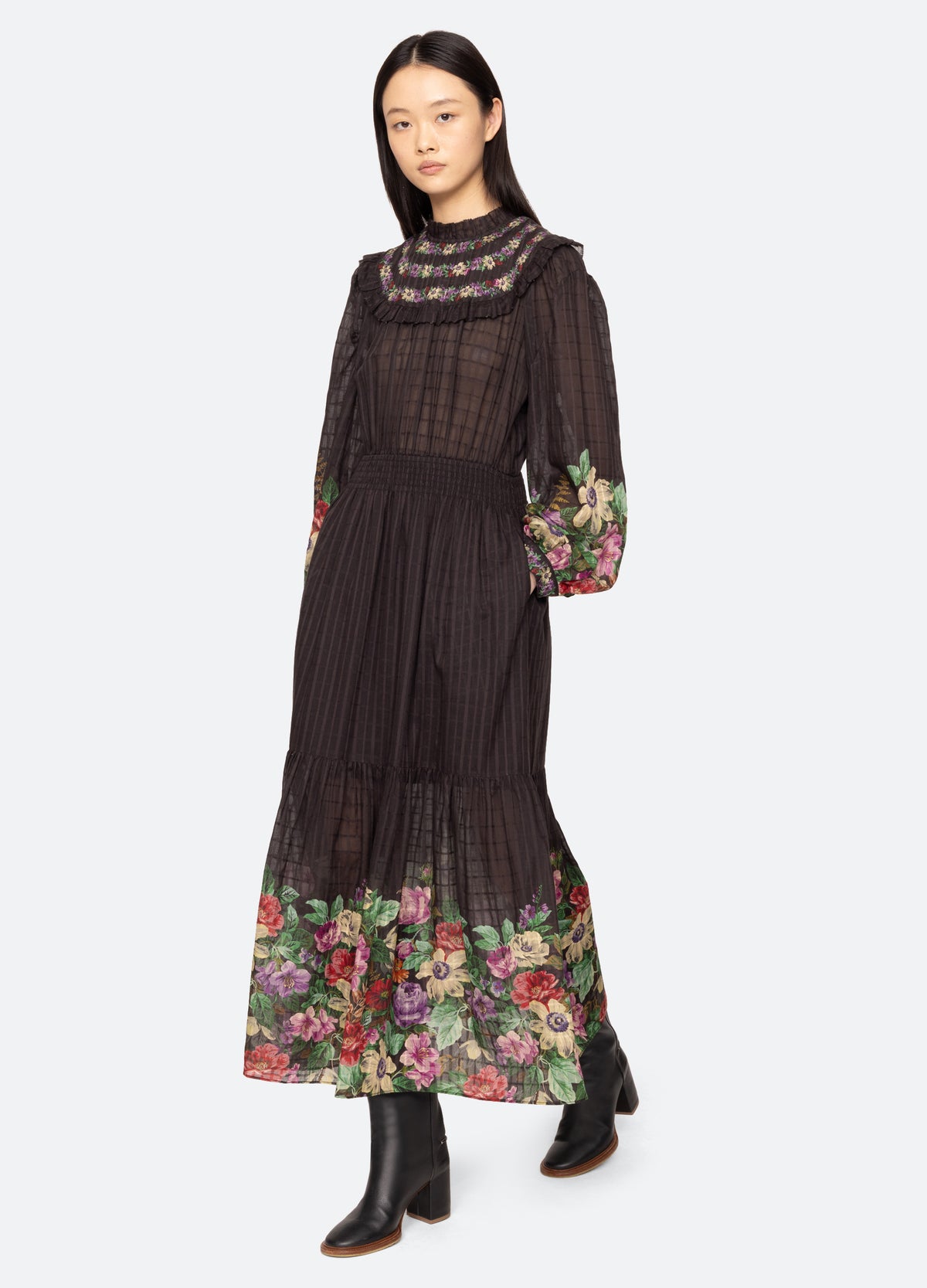 multi-viktoria dress-front view