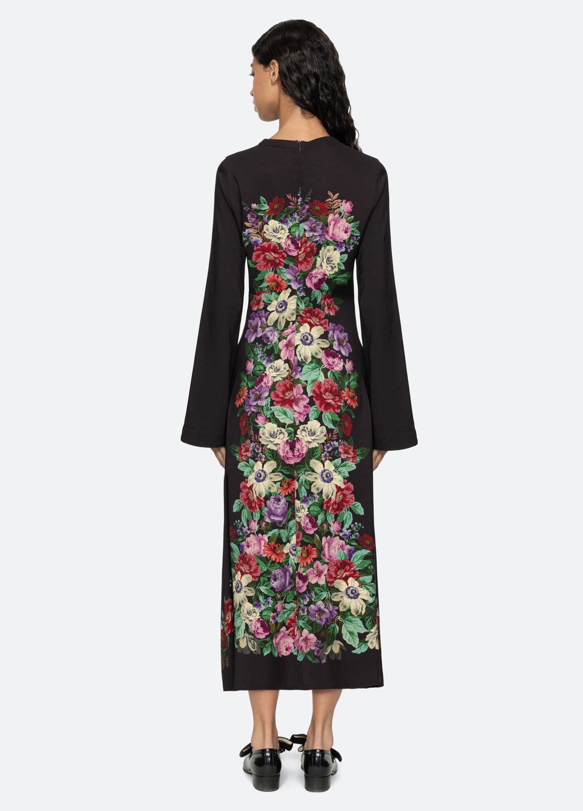 multi-viktoria l/s dress-back view - 3