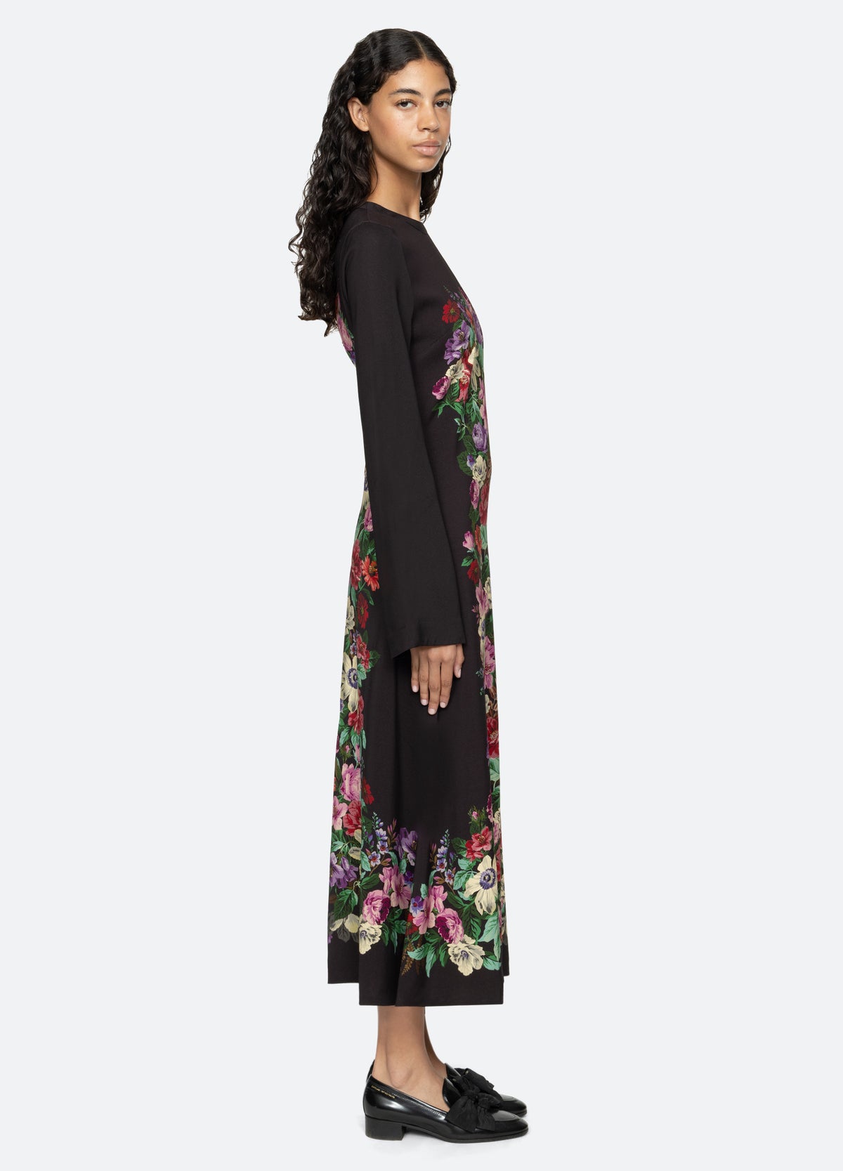 multi-viktoria l/s dress-side view - 4