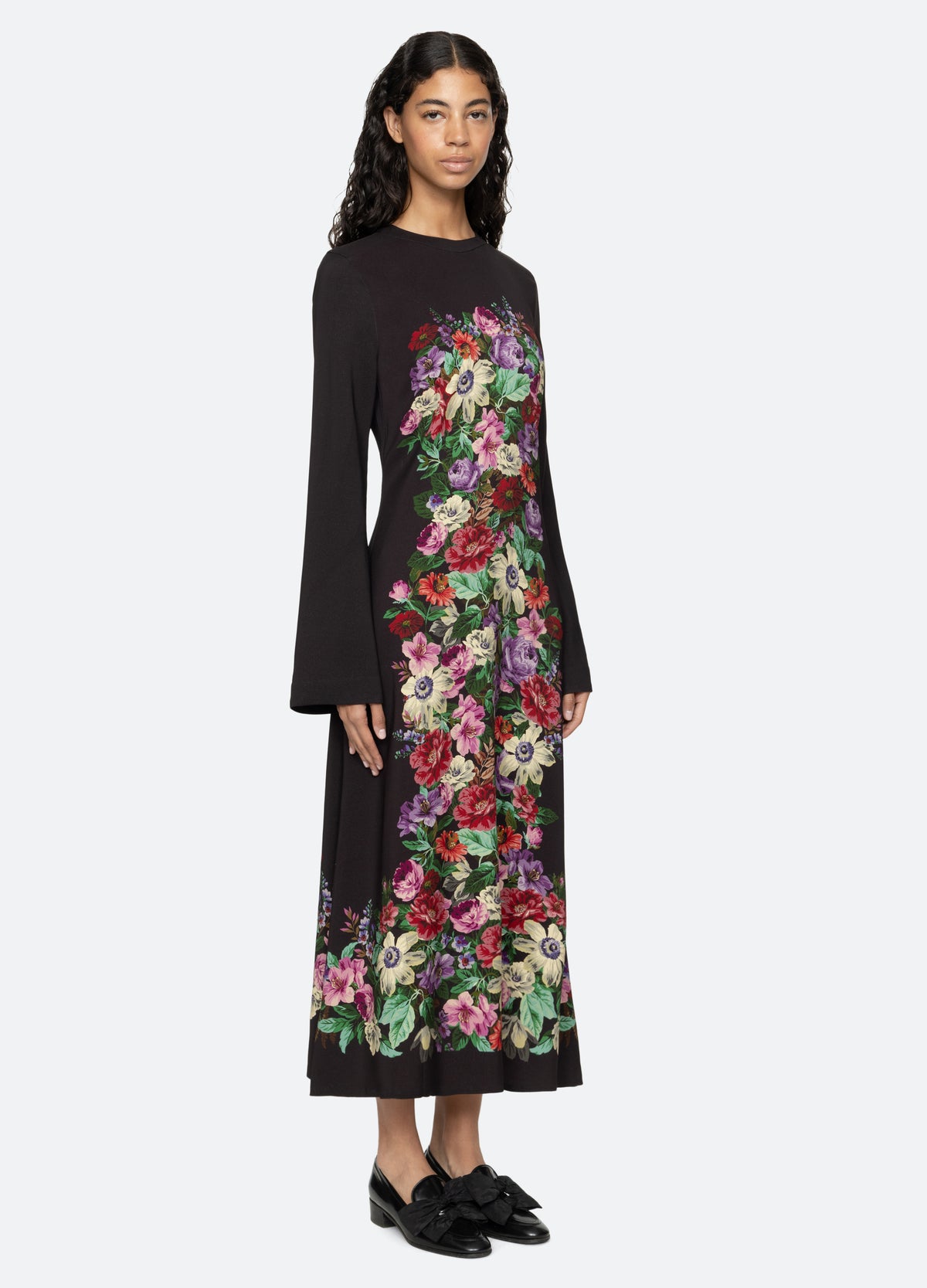 multi-viktoria l/s dress-three quarter view - 5