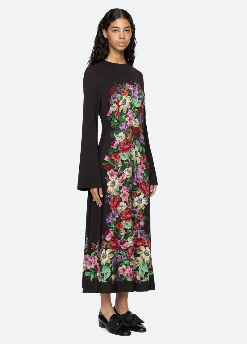 multi-viktoria l/s dress-three quarter view - 5