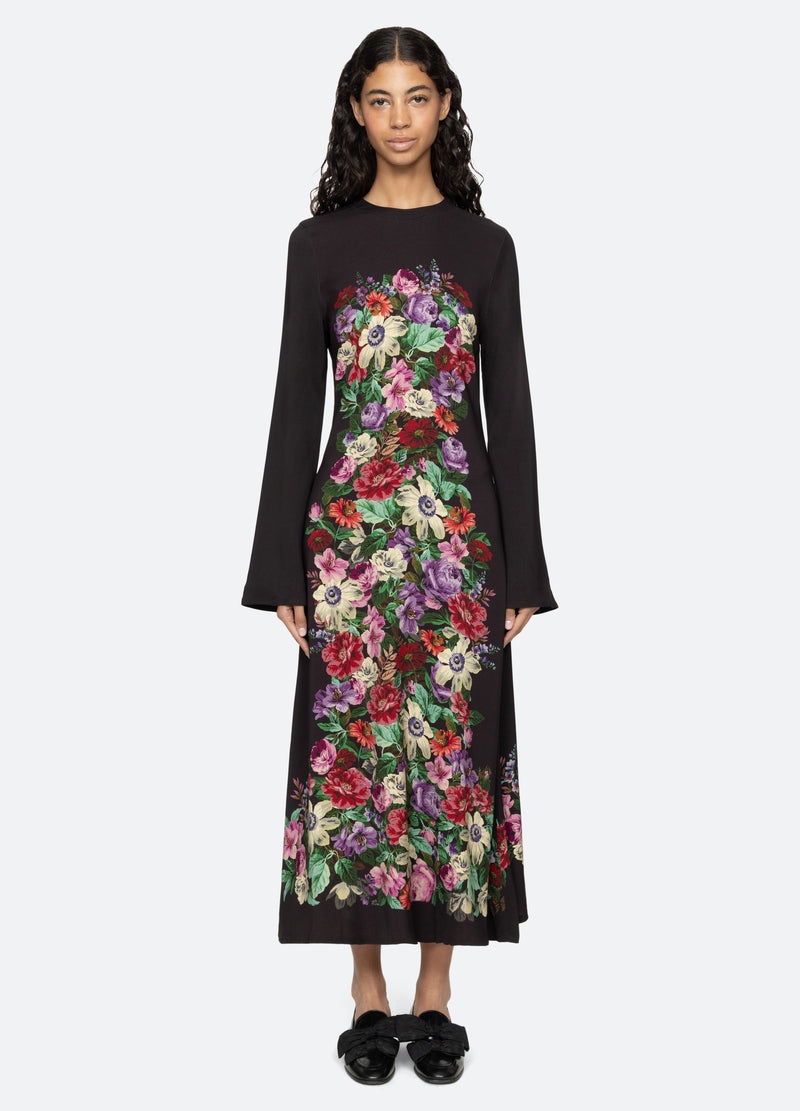 multi-viktoria l/s dress-front view - 6