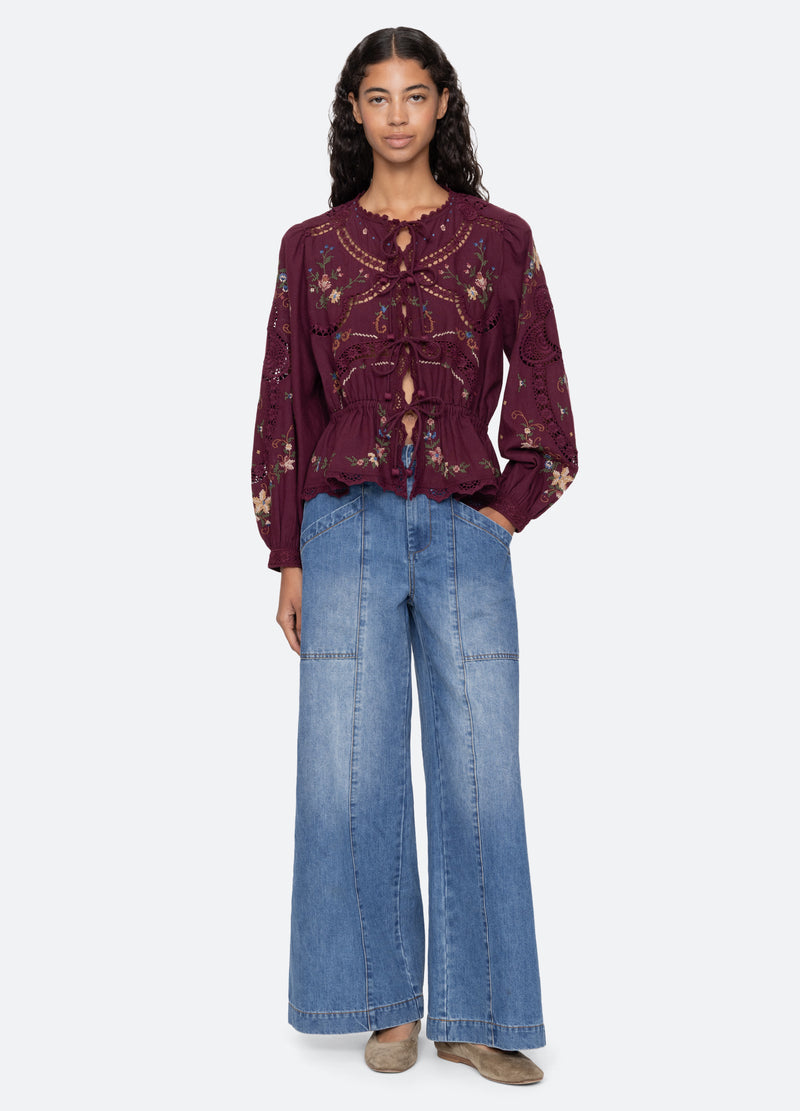 burgundy-edwina l/s top-full body view - 14