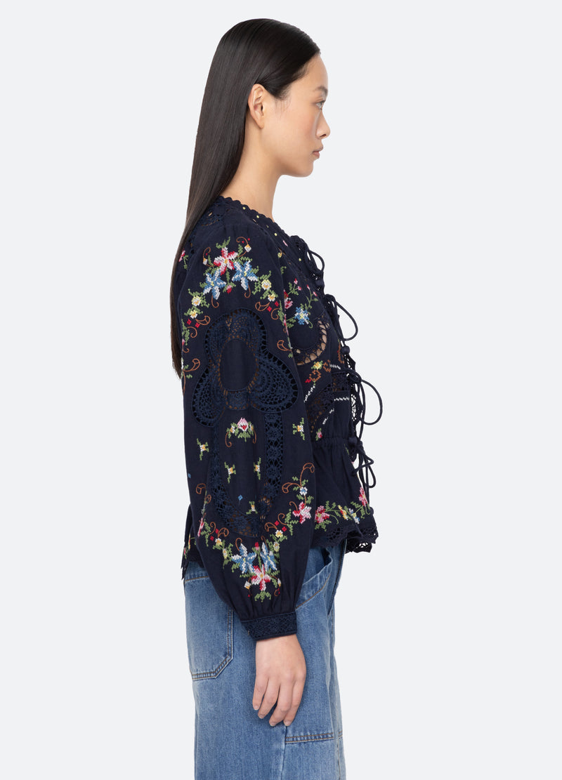 navy-edwina l/s top-side view - 3