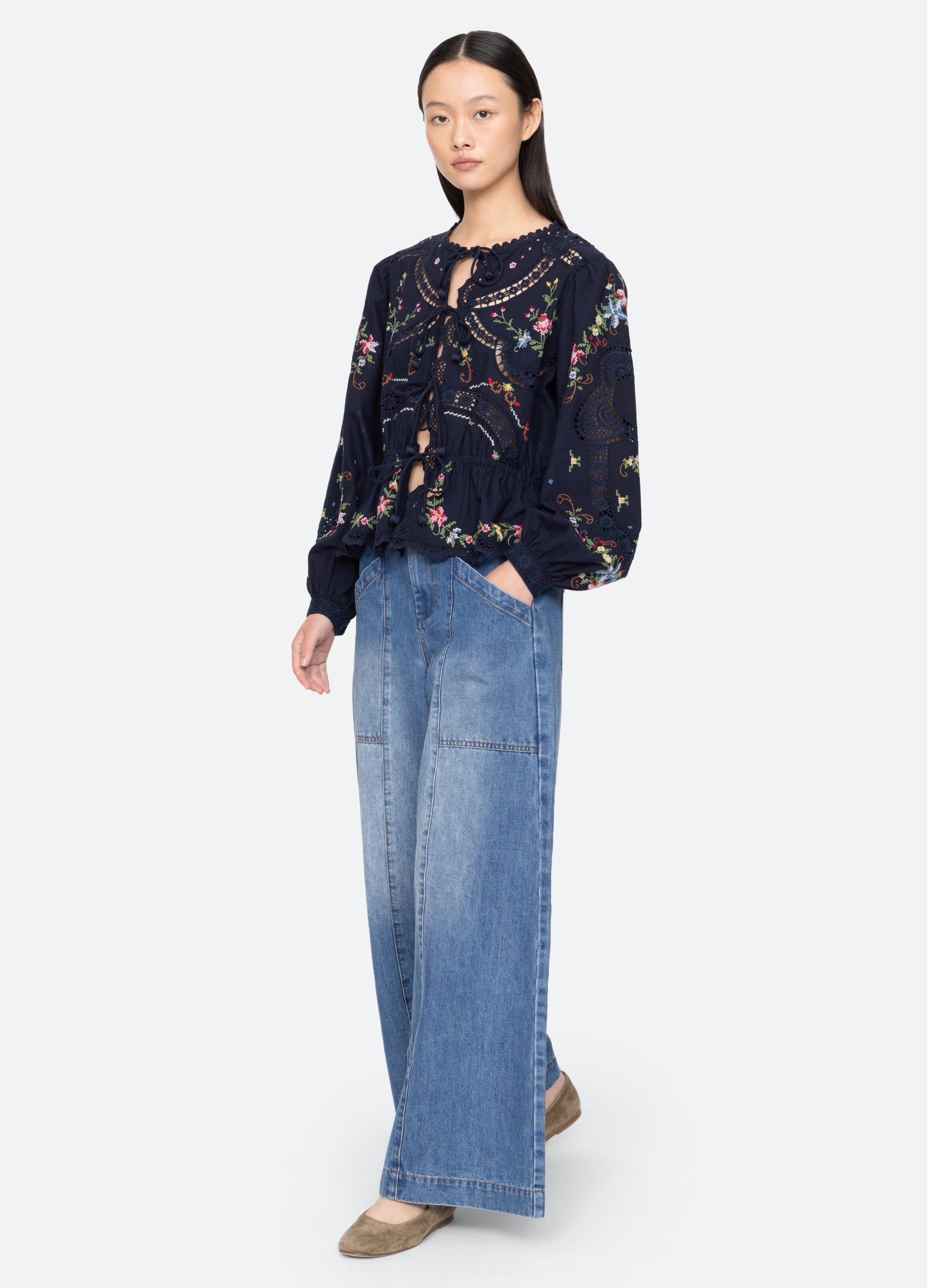 Edwina L/S Top – Sea, New York