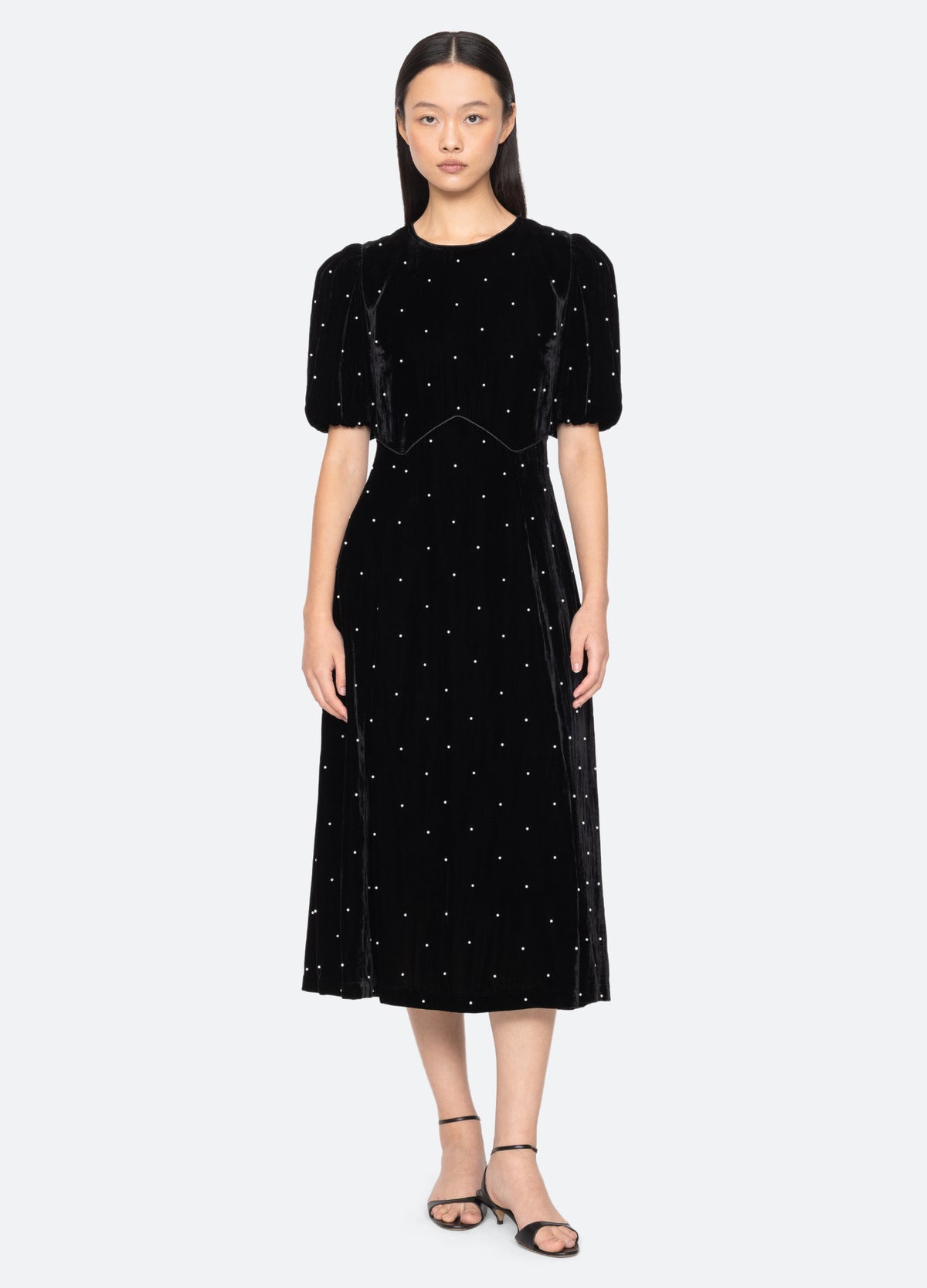 black-alberta s/s dress-front view 2 - 7