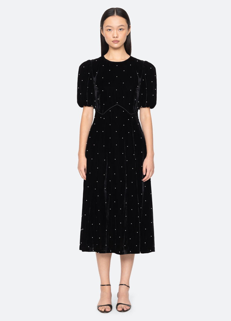 black-alberta s/s dress-front view - 8