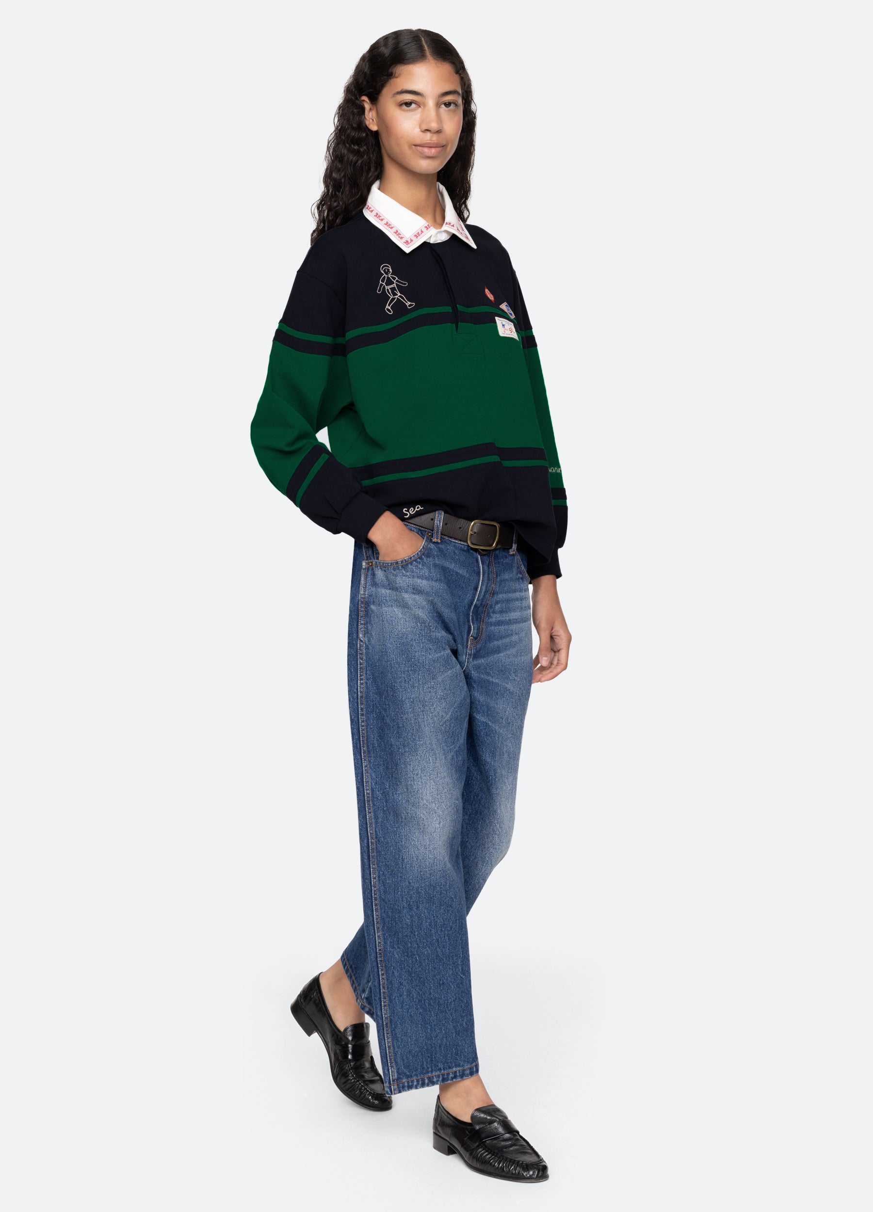 【SEA NEW YORK】 CAROLYN WORKWEAR RUGBY Carolyn L/S Rugby Shirt – Sea, New York