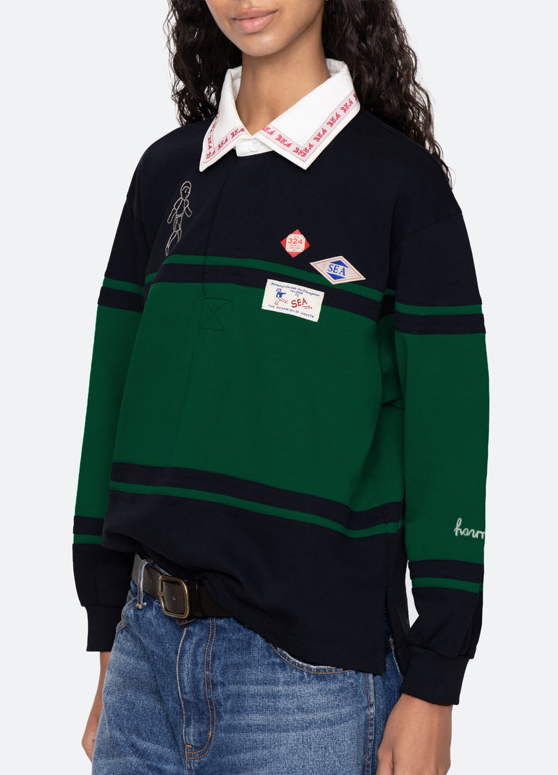 multi-carolyn l/s rugby shirt-detail view - 8