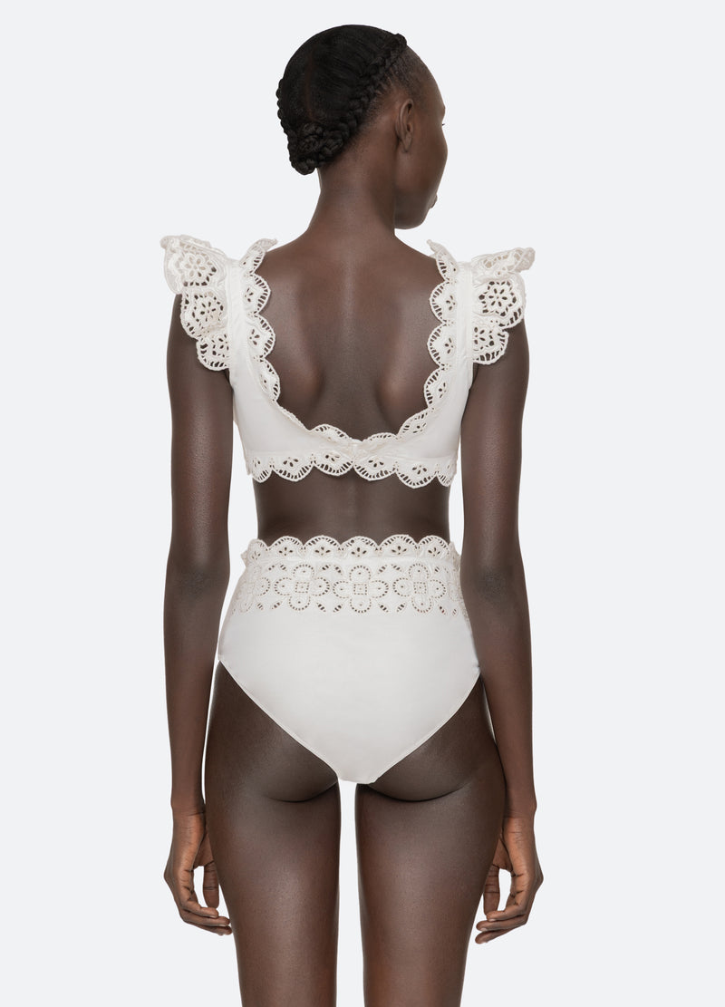 white-babette bikini top-back view - 9