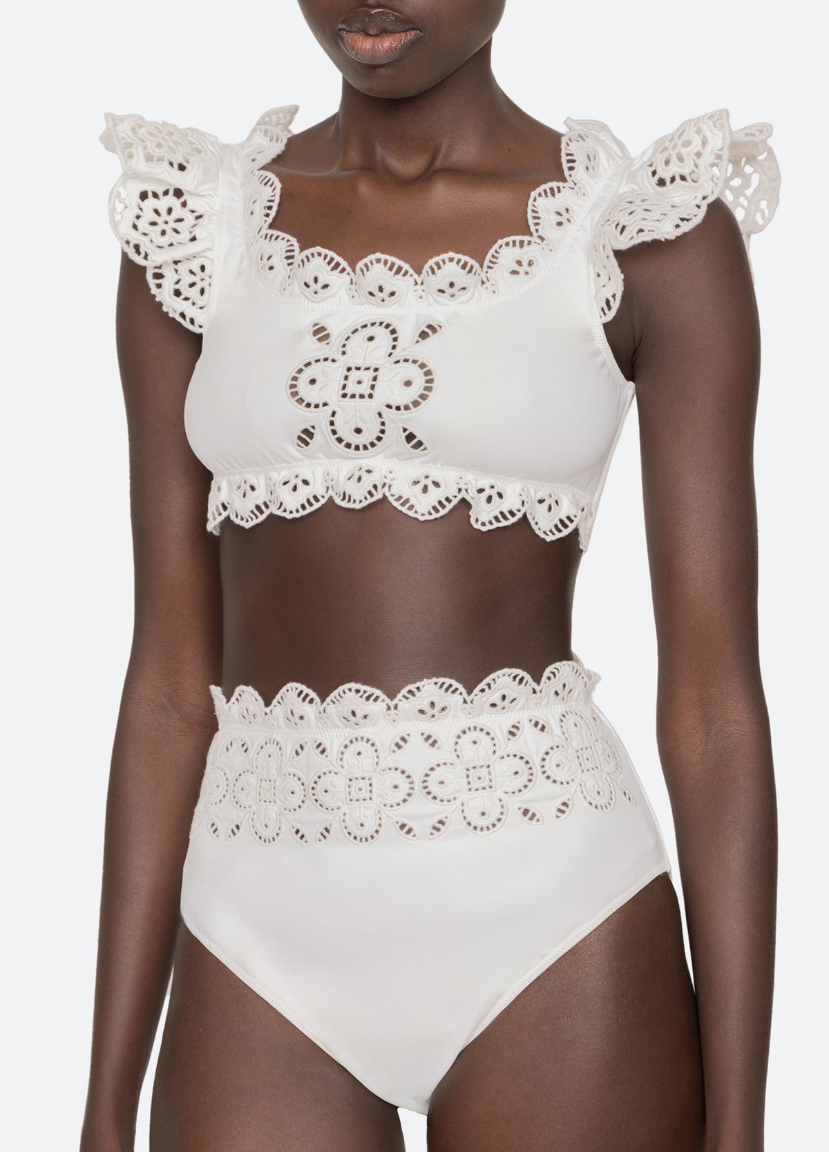 white-babette bikini top-detail view - 12