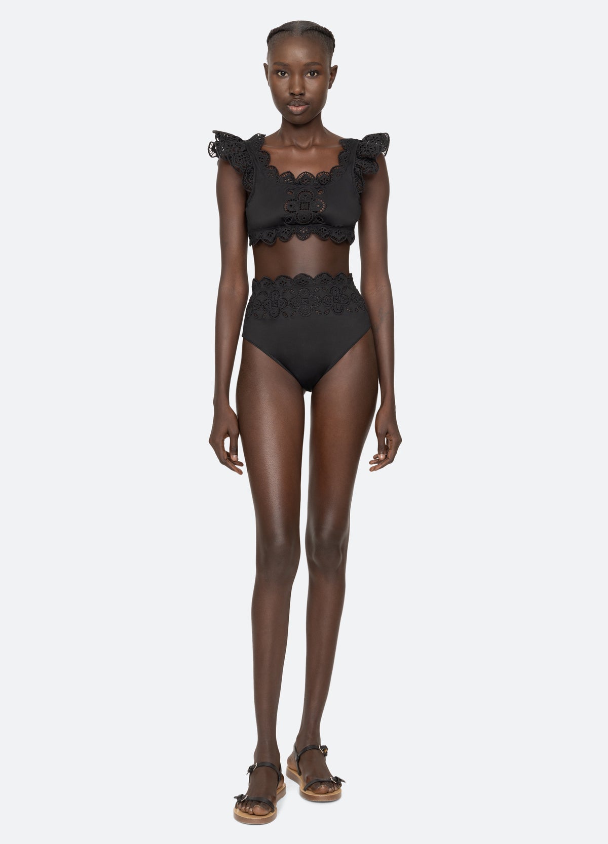 black-babette bikini bottom-full body view - 2