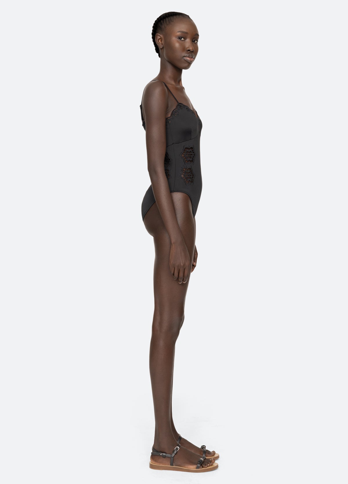 black-babette one piece-side view - 4