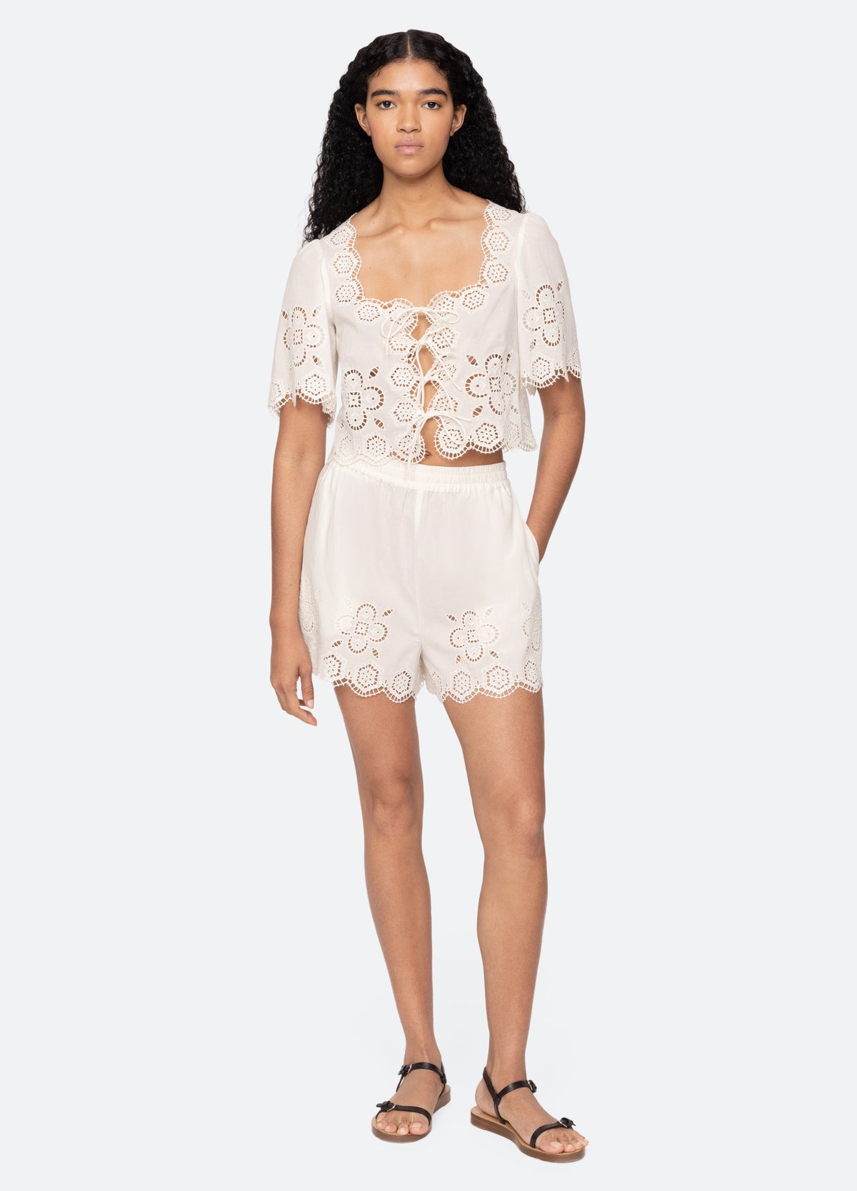 white-babette top-full body view - 7