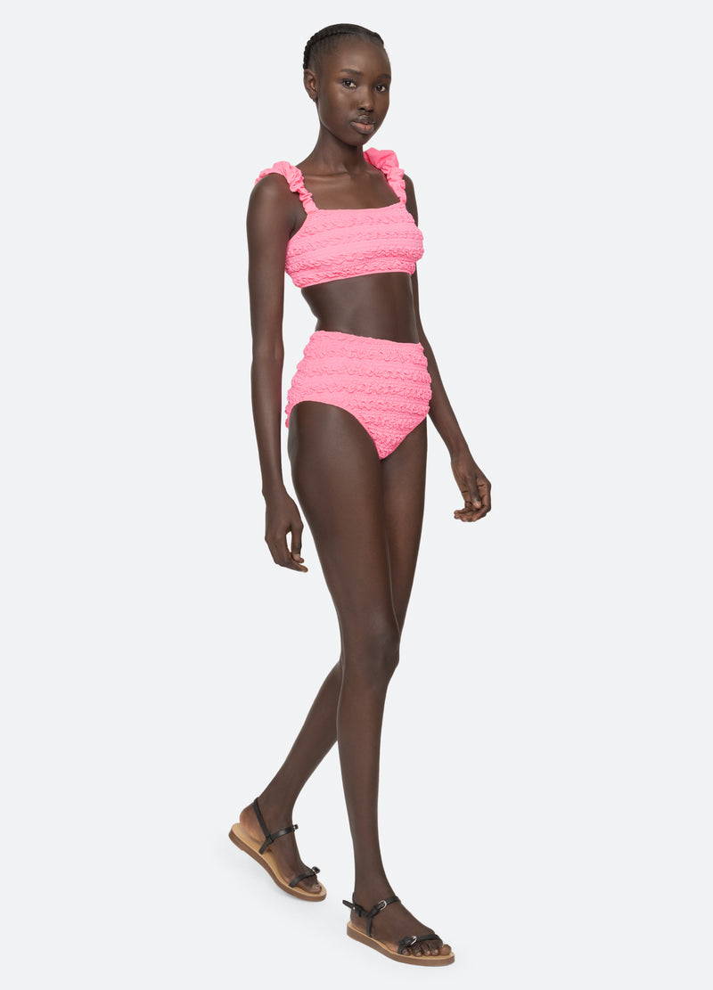 pink-cybelle bikini top-walking view - 6