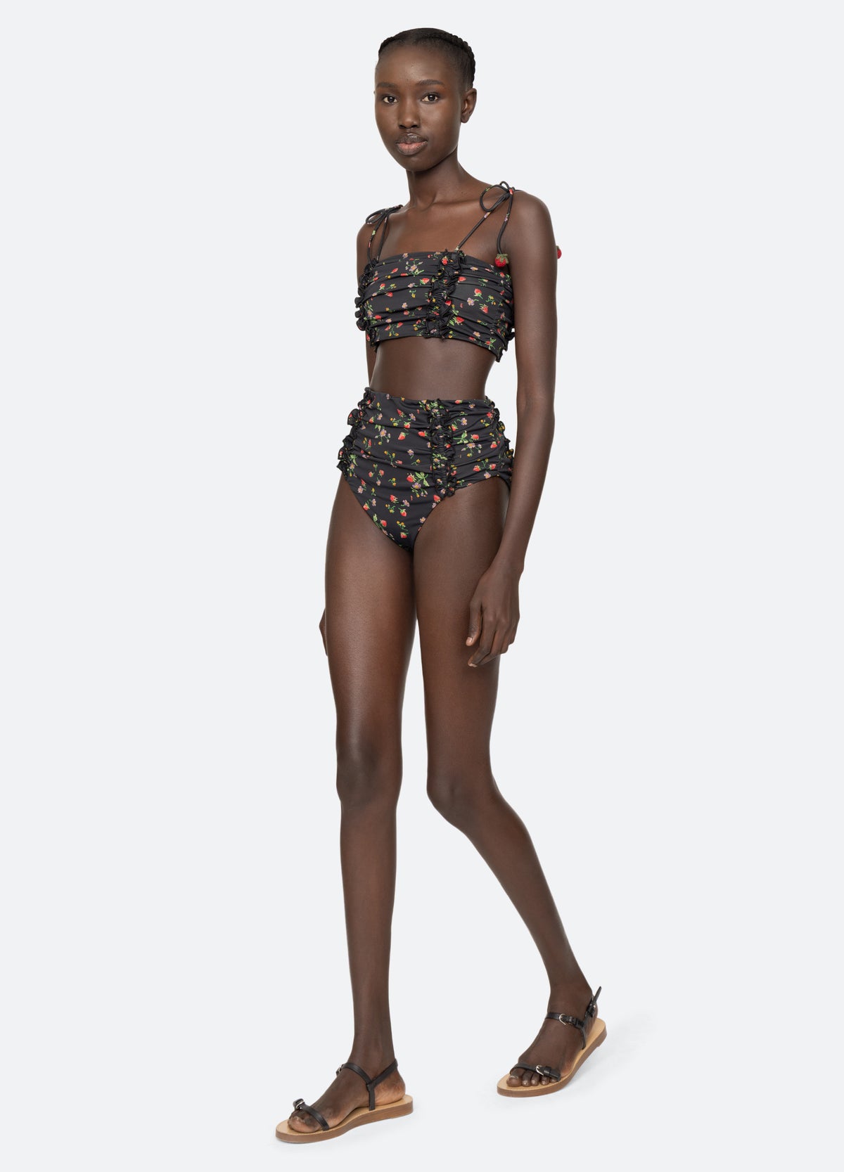 multi-katarina bikini top-walking view - 6