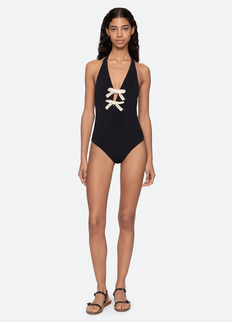 black-kendall one piece-front view - 2