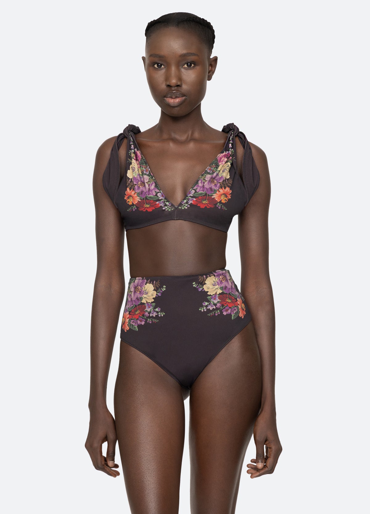 multi-viktoria bikini top-front view - 2