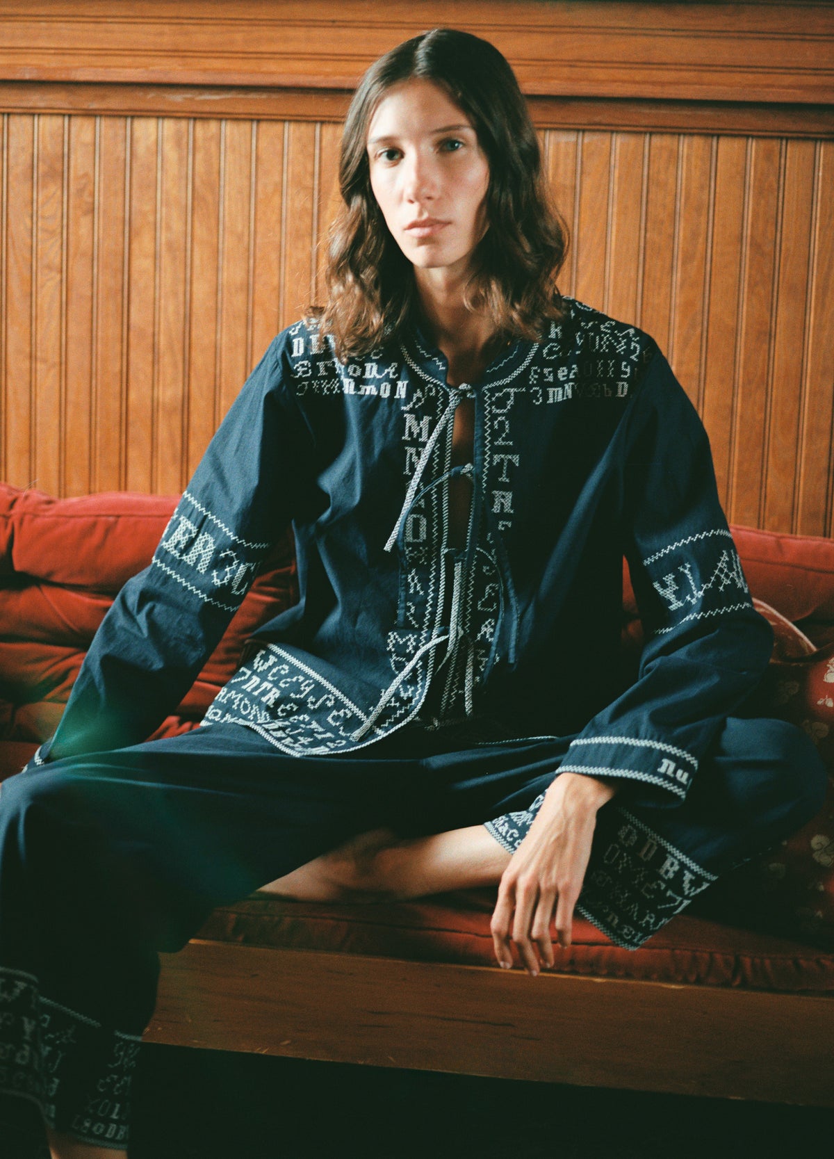 navy-kit pj set-editorial view - 10