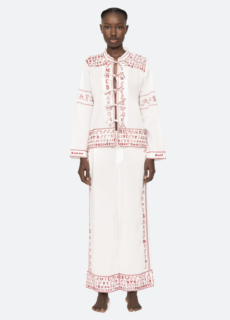 white-kit pj set-front view 2 - 7