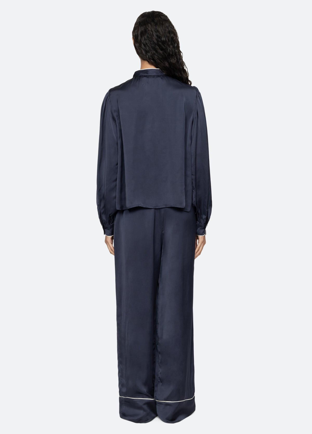 navy-marceline pj set-back view - 3