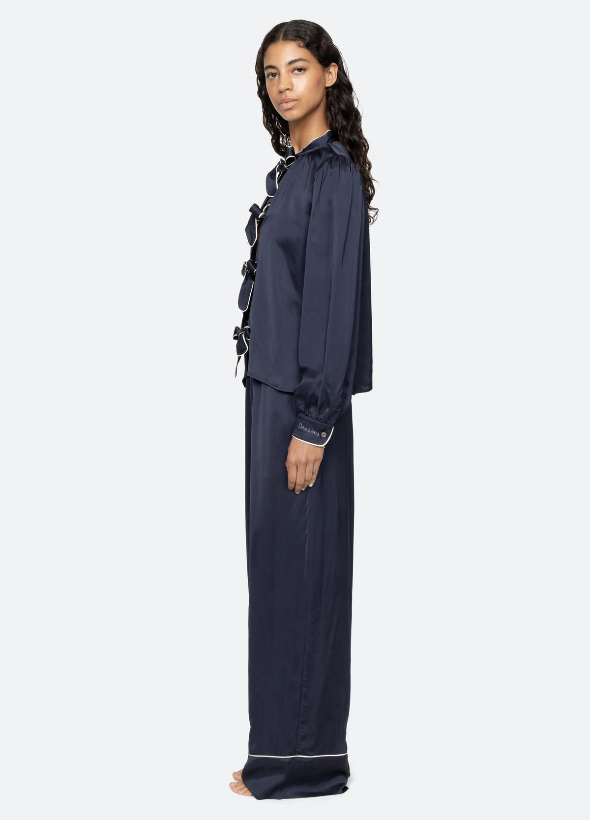 navy-marceline pj set-side view - 4