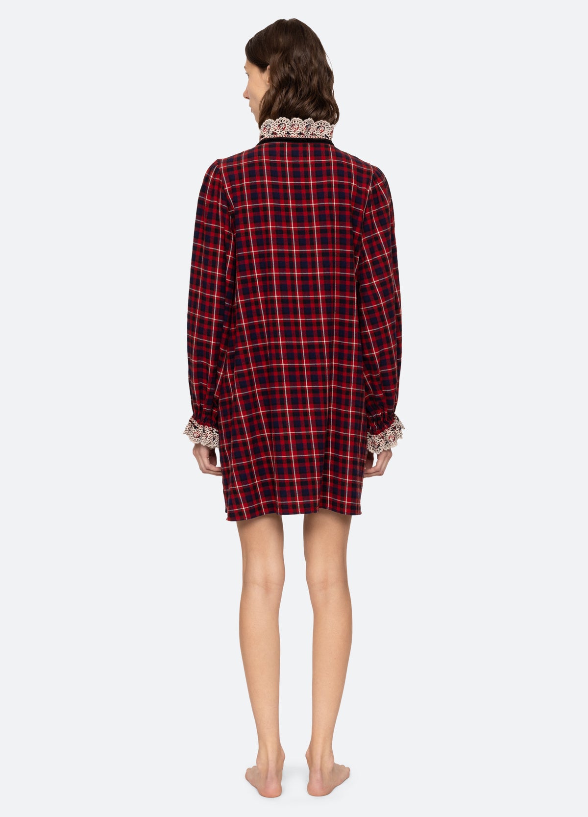 red-zahara night shirt-back view - 3