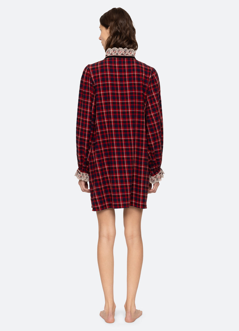 red-zahara night shirt-back view - 3