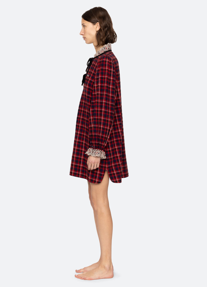 red-zahara night shirt-side view - 4