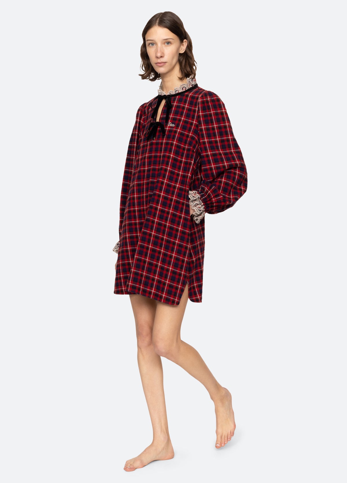 red-zahara night shirt-walking view - 6