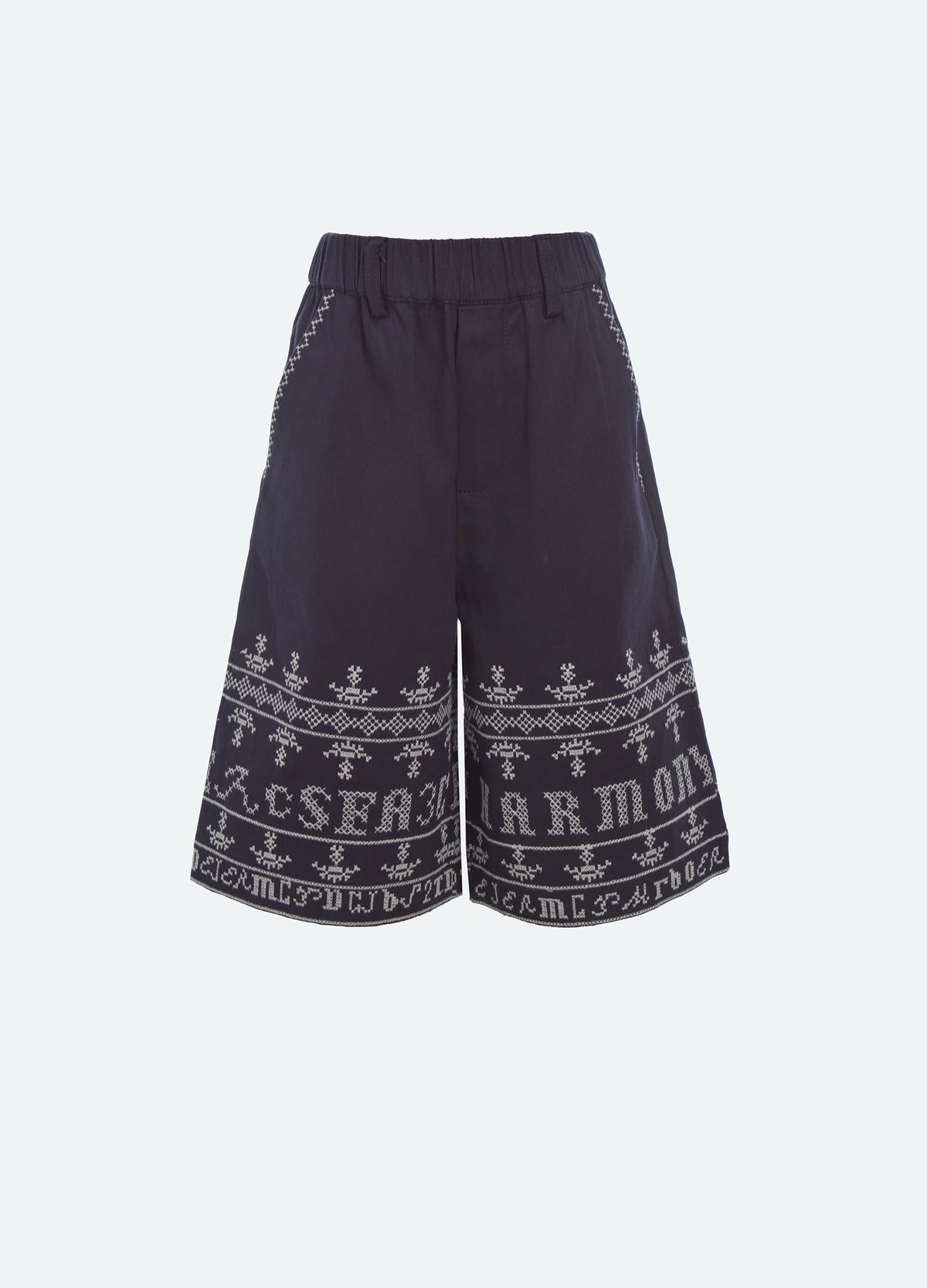 navy-kit kids pants-front view