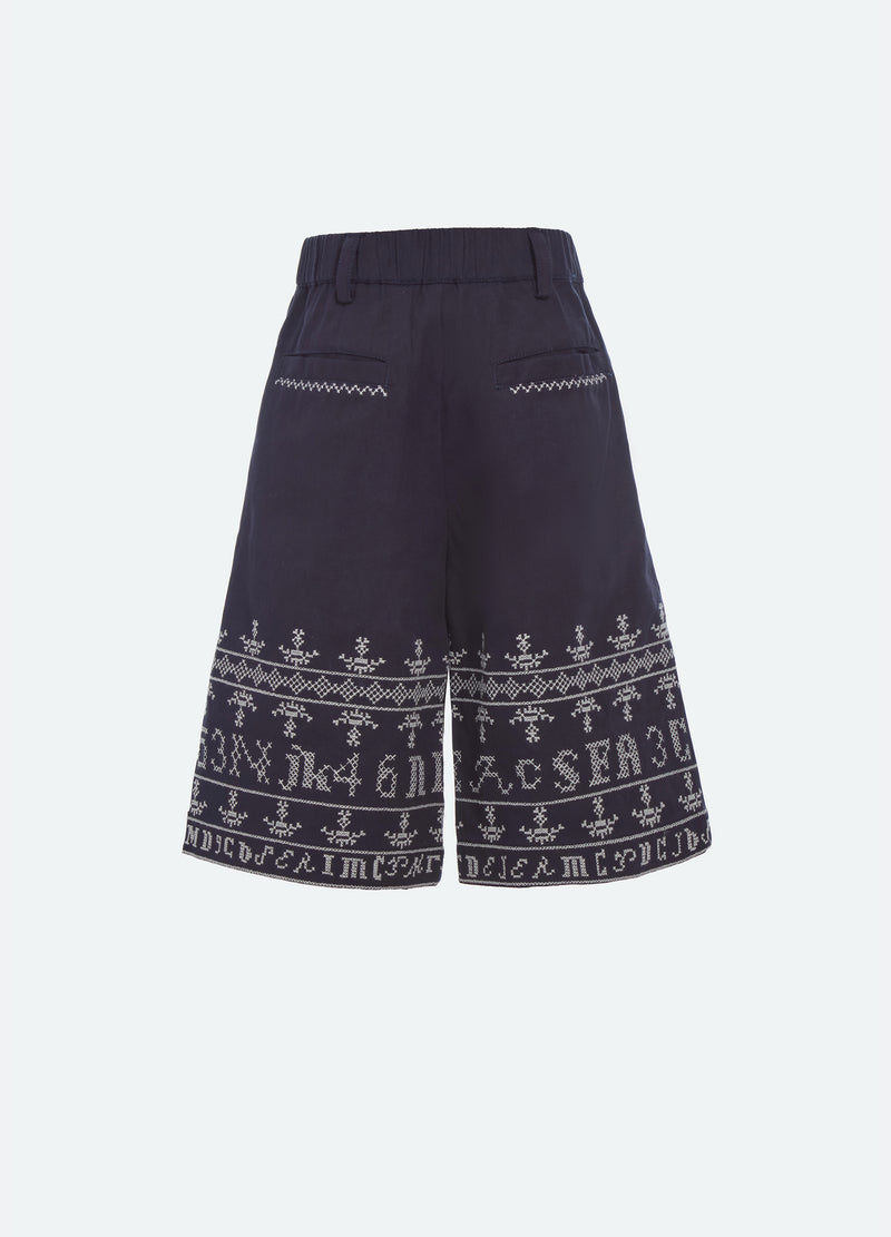 navy-kit kids pants-back view - 2