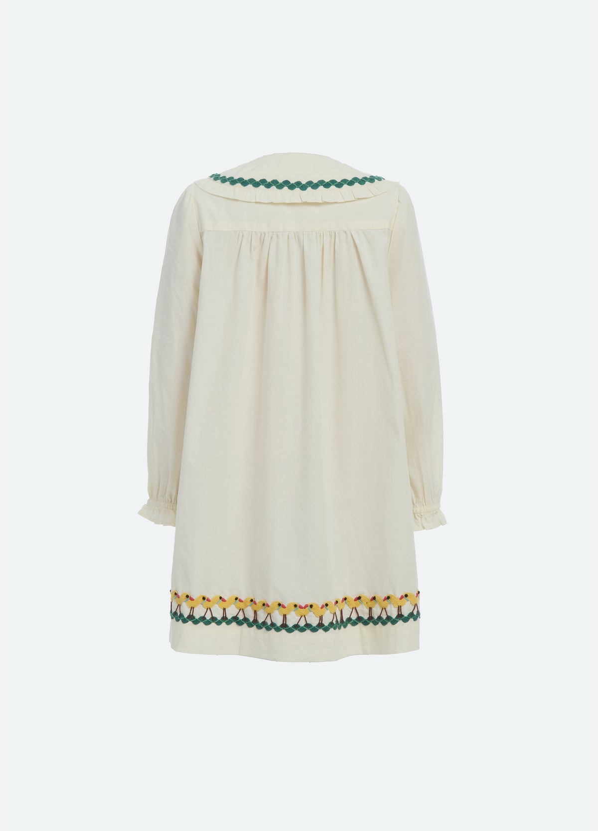 cream-larson kids dress-back view - 2