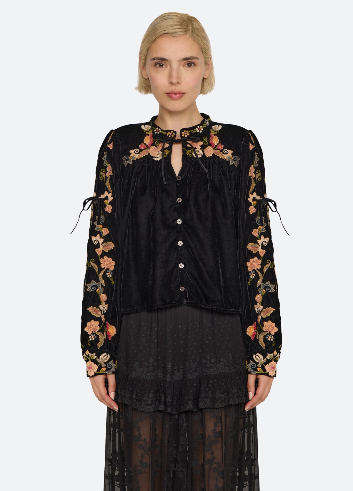 black-alessandra blouse-front view 2 - 5