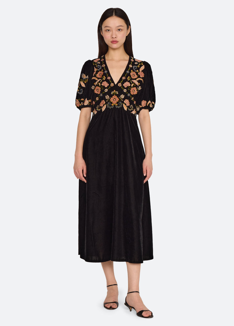 black-alessandra dress-front view - 3