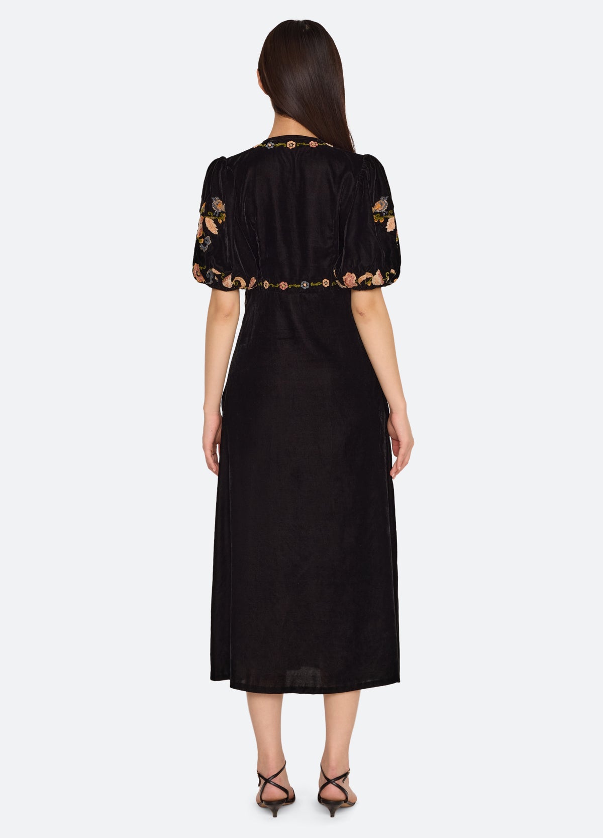 black-alessandra dress-back view - 4