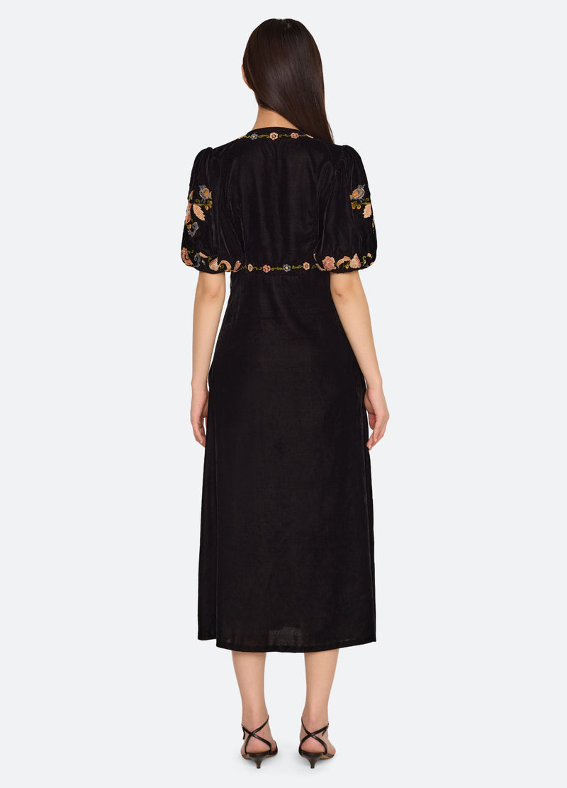 black-alessandra dress-back view - 4