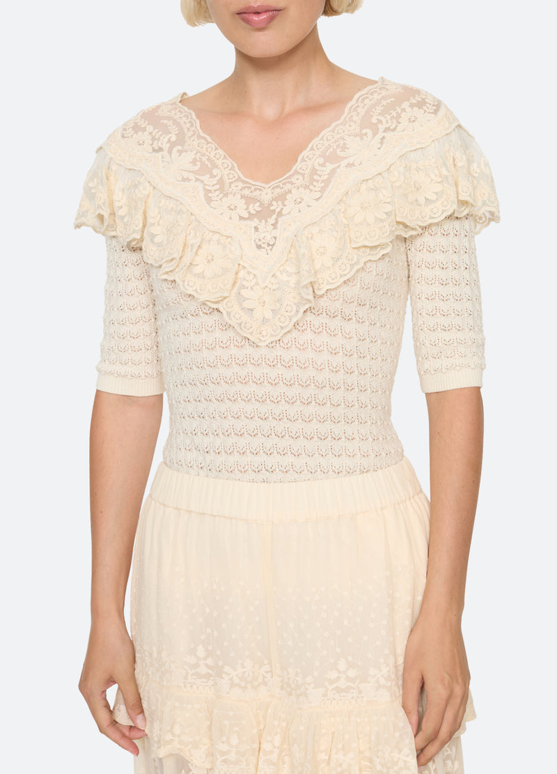 cream-chandra sweater-detail view - 5