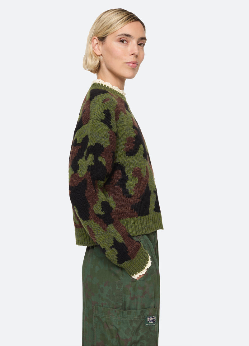 multi-channing sweater-side view - 4
