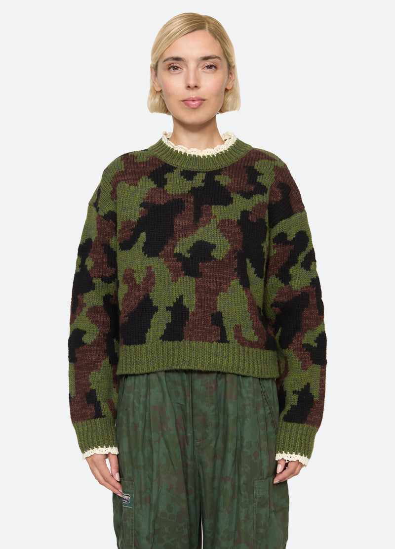multi-channing sweater-front view 2 - 6