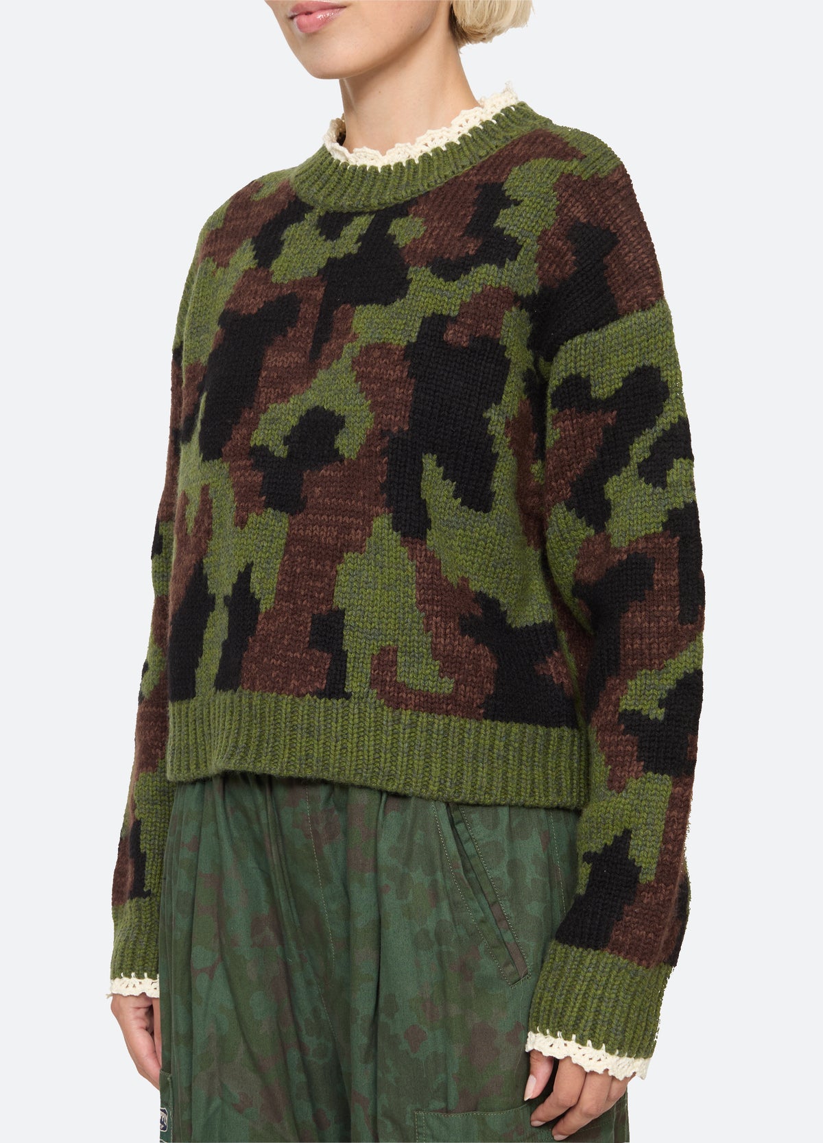 multi-channing sweater-detail view - 7