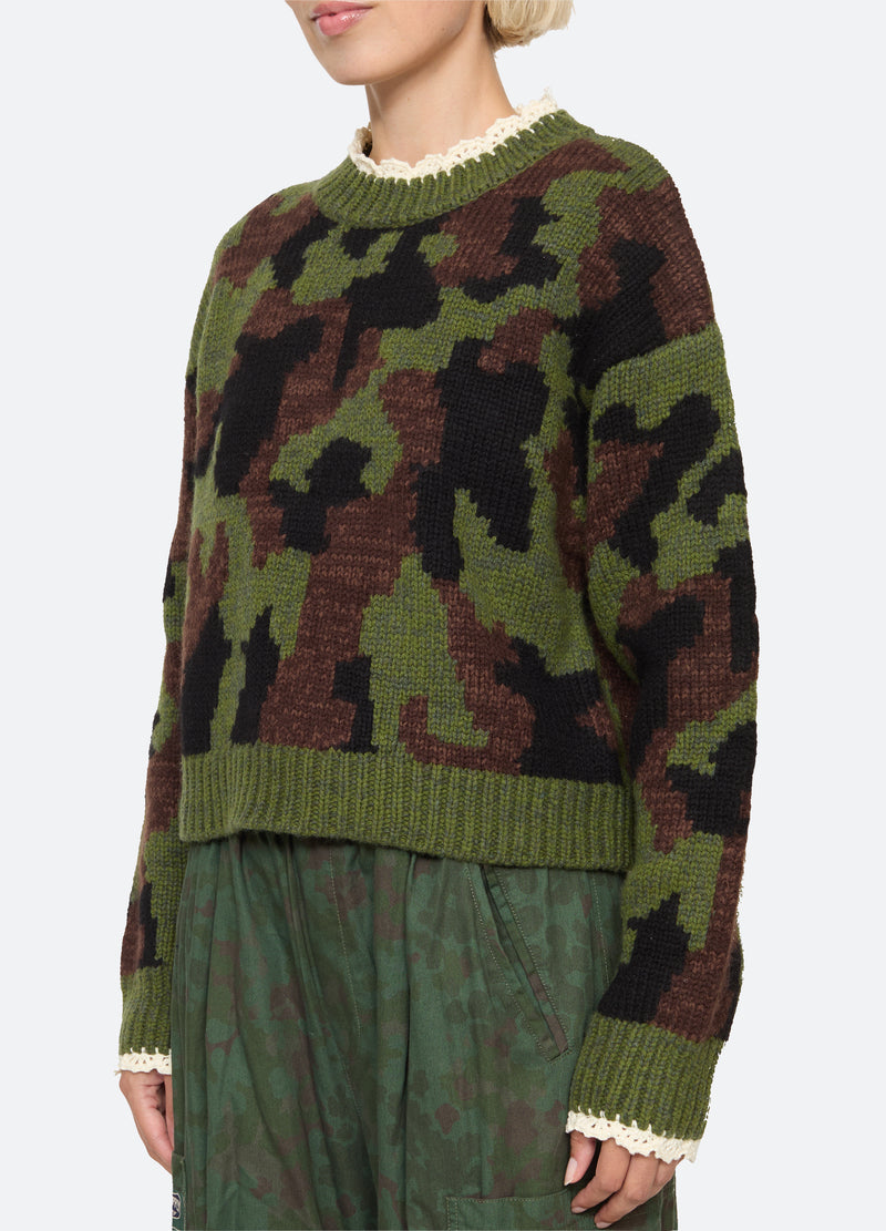 multi-channing sweater-detail view - 7