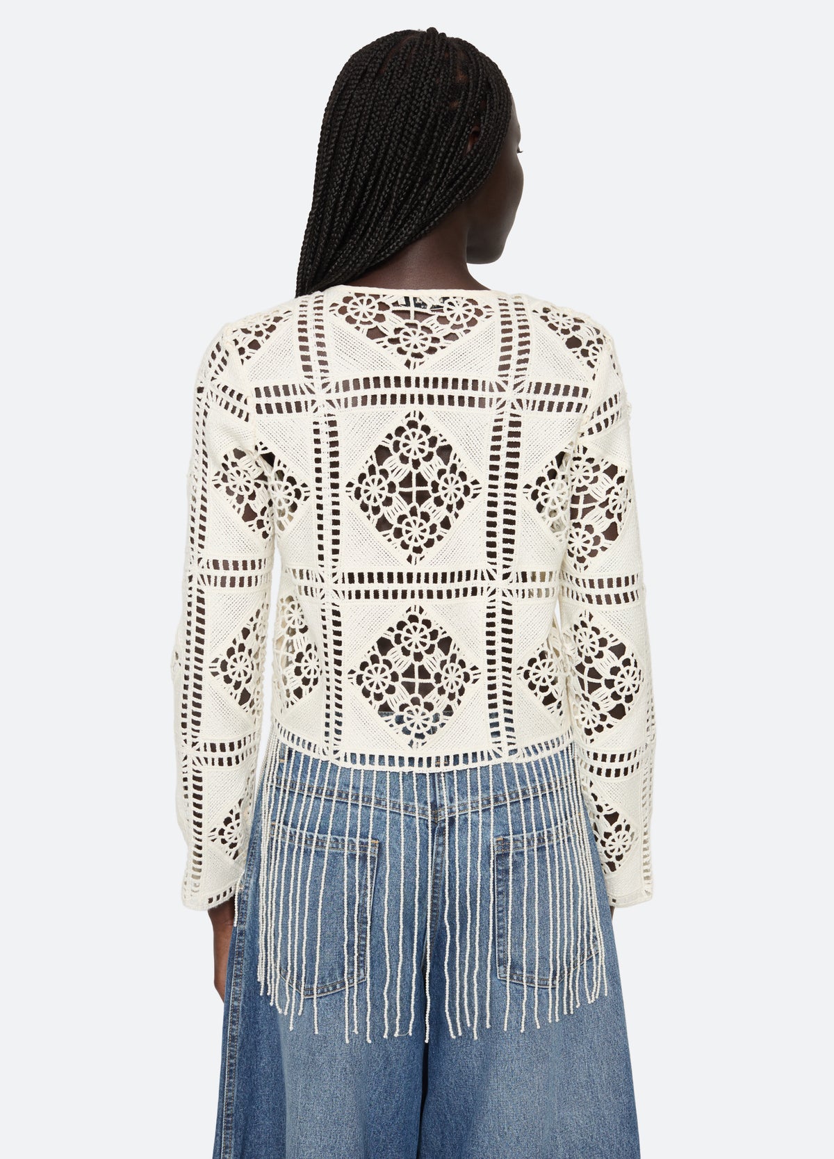 cream-danica cardigan-back view - 3