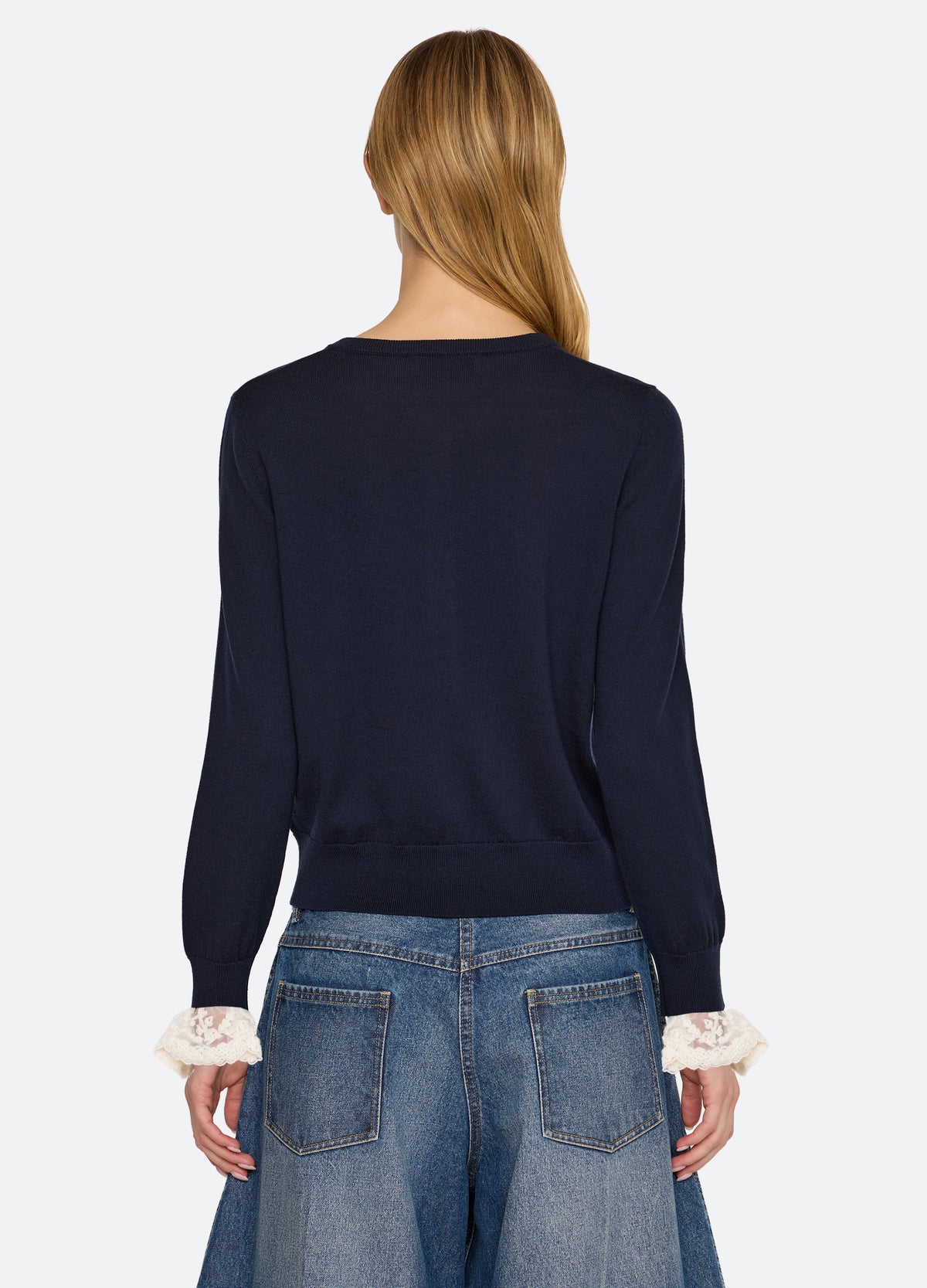 navy-danielle cardigan-back view - 11